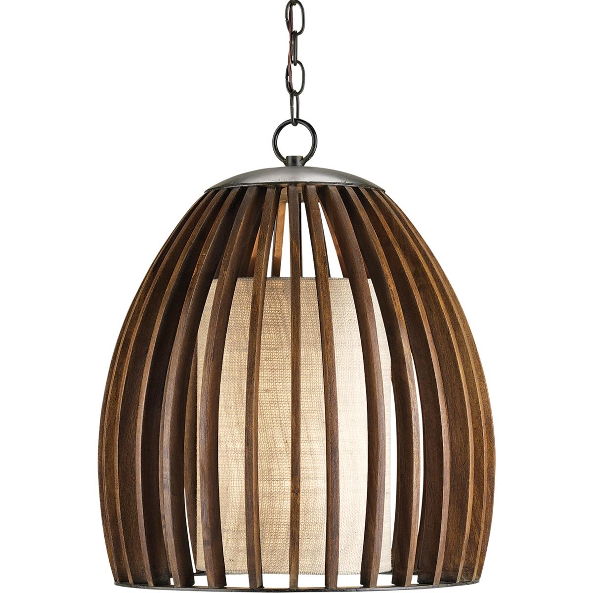 Currey  Company 9099 Carling 1 Light 17 inch Old Iron Pendant Ceiling Light